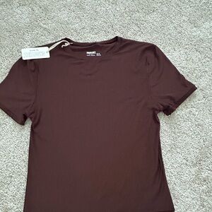NWT aerie Brown Short Sleeve T-Shirt